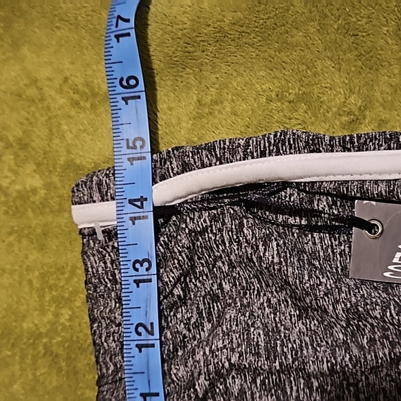 Splash Juniors Heathered Black White Polyester Spandex Running Shorts Athletic L - Picture 4 of 8